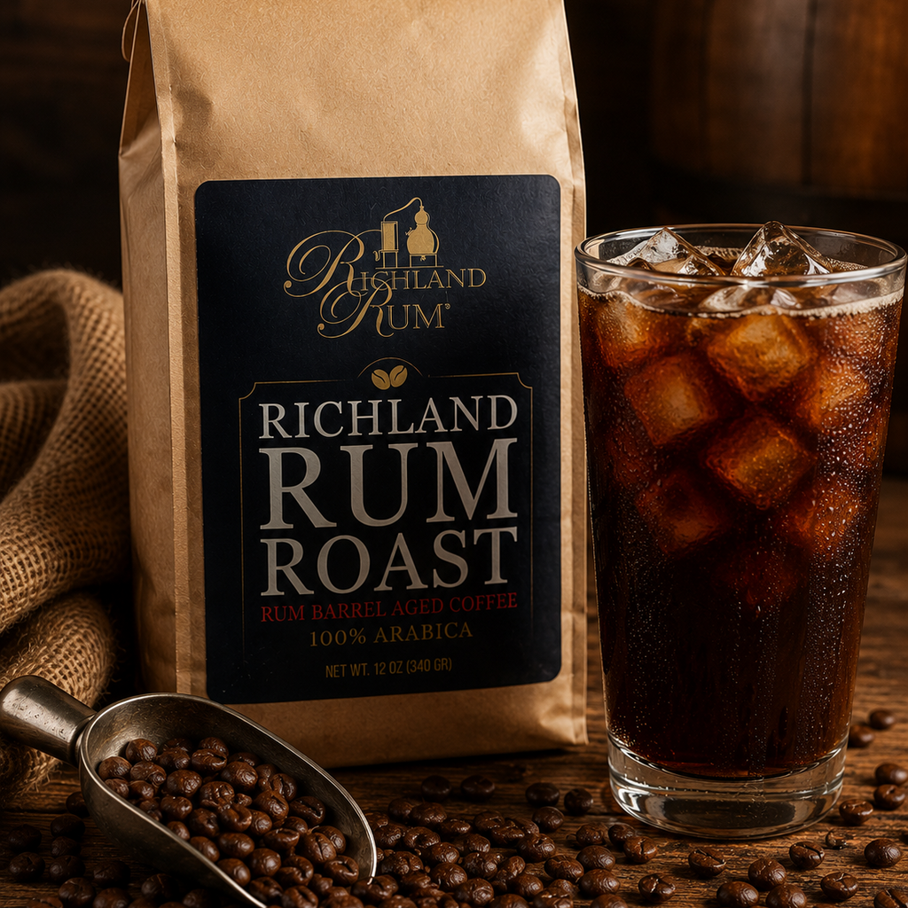 Richland Rum Barrel Aged Coffee is also delicious ice cold