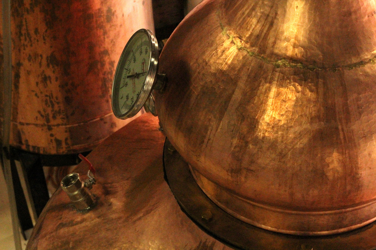 Richland Rum is handcrafted in small copper pot stills