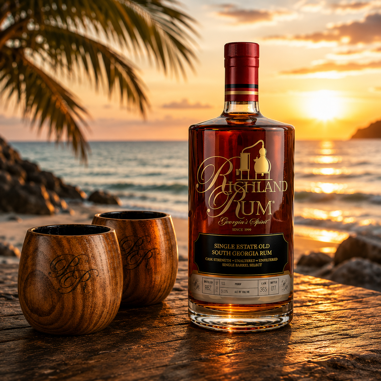 Wooden Richland Rum Cup